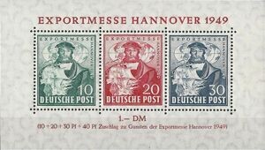Bizone Block 1 (103-05 aI) Bizone Block 1 (103-05 aI) "Hannover Messe" postfrisch