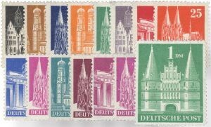 Bizone 73-97 eg Bizone 73-97 eg "Bauten eng gezähnt" postfrisch