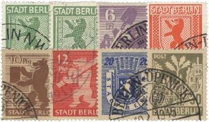 SBZ 1-7 A SBZ 1-7 A "Berliner Bär gez." gestempelt