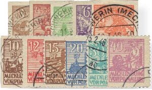 SBZ 29-40 y SBZ 29-40 y "Abschied graues Papier" gestempelt