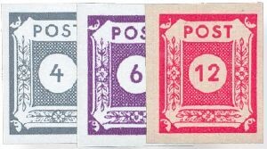 SBZ 61-63 SBZ 61-63 "Ziffer ungezähnt" postfrisch