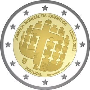 Portugal 2 € 2023 "Weltjugendtag Lissabon" Pol. Platte