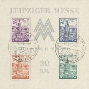 SBZ Block 5 X (162-65)  "Leipziger Messe" gestempelt