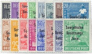 SBZ 182-97 "Aufdruck auf Arbeiterserie" postfrisch
