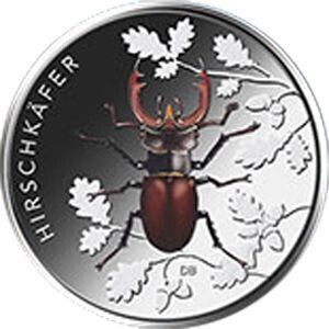BRD 5 € Wunderwelt Insekten (8) - Hirschkäfer bfr. BRD 5 € Wunderwelt Insekten (8) - Hirschkäfer bfr.