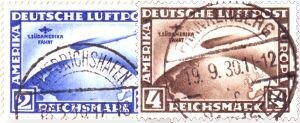 Dt. Reich 438-39 "Zeppelin Südamerikafahrt" gestempelt