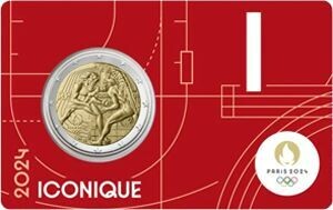 Frankreich 2 € 2024 "Herkules (Oly 4)" 1 Münze in Coincard Farbe rot