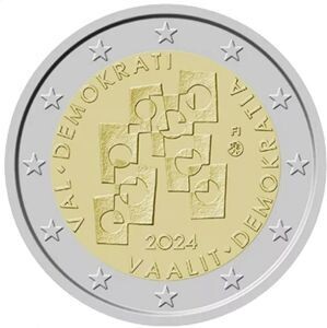 Finnland 2 € 2024 "Demokratie" Pol. Platte