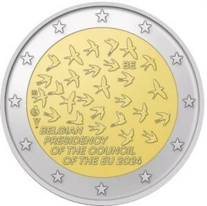 Belgien 2 € 2024 Belgien 2 € 2024 "EU-Ratspräsidentschaft", Pol. Platte