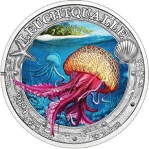 Österreich 3 € Meereswelten (06) 2024 Leuchtqualle Österreich 3 € Meereswelten (06) 2024 Leuchtqualle