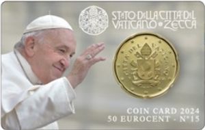 Vatikan 2024 - 50 C. Coincard (15): Franziskus Vatikan 2024 - 50 C. Coincard (15): Franziskus