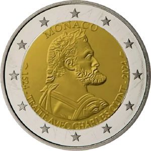 Monako 2 € 2024 Monako 2 € 2024 "Vertrag von Burgos" Pol. Platte