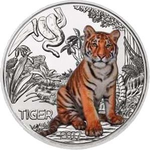 Österreich 3 € Tiertaler (2) 2017 Tiger