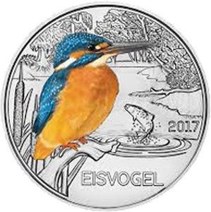 Österreich 3 € Tiertaler (4) 2017 Eisvogel Österreich 3 € Tiertaler (4) 2017 Eisvogel