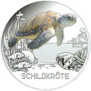 Österreich 3 € Tiertaler (10) 2019 Schildkröte