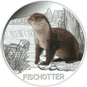 Österreich 3 € Tiertaler (11) 2019 Fischotter Österreich 3 € Tiertaler (11) 2019 Fischotter