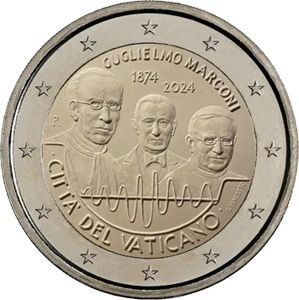 2024 Vatikan 2 € "G. Marconi" Stgl. - Ausgabe verschoben, ca. März`25!!