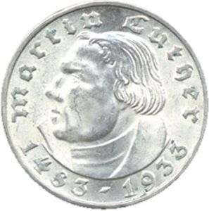 J 352  2 RM. Luther, Silber (1933)