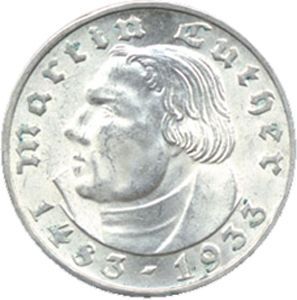 J 352 2 RM. Luther, Silber (1933) J 352 2 RM. Luther, Silber (1933)
