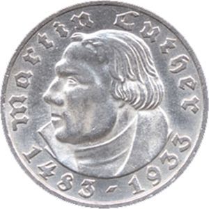 J 353 5 RM. Luther, Silber (1933) J 353 5 RM. Luther, Silber (1933)