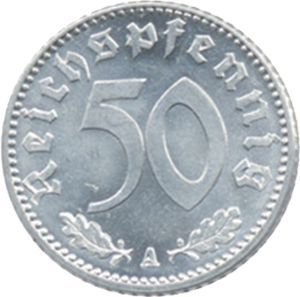 J 368 50 Rpf. Kursmünze, Alu (1935) J 368 50 Rpf. Kursmünze, Alu (1935)