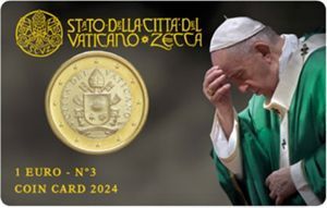 Vatikan 2024 - 1 € Coincard (3): Franziskus Vatikan 2024 - 1 € Coincard (3): Franziskus