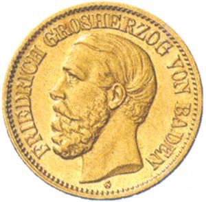 Baden J 188 - 10 Mk. Friedrich I. (1890/01) ss Baden J 188 - 10 Mk. Friedrich I. (1890/01) ss