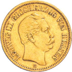 Hessen J 214 - 20 Mk. Ludwig III. (1872/73) ss Hessen J 214 - 20 Mk. Ludwig III. (1872/73) ss