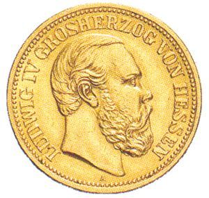 Hessen J 221 - 20 Mk. Ludwig IV. (1892) ss Hessen J 221 - 20 Mk. Ludwig IV. (1892) ss