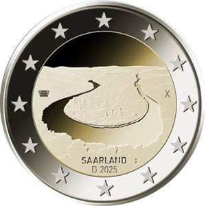 Deutschland 2 € 2025 Deutschland 2 € 2025 "Saarschleife" alle 5 Prägest. lose