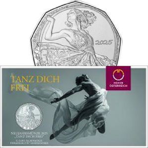 Österreich 5 € 2025 "Neujahr - Tanz Dich frei" Silber - Anf. DEZ