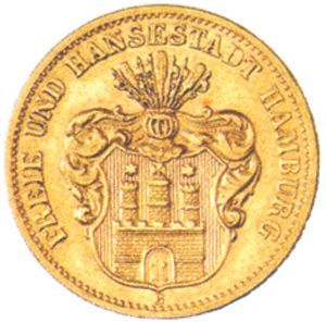 Hamburg J 207 - 10 Mk. Wappen (1874) ss Hamburg J 207 - 10 Mk. Wappen (1874) ss