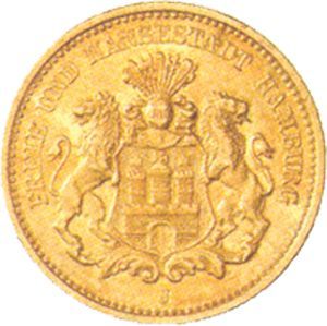 Hamburg J 208 - 5 Mk. Wappen (1877) ss Hamburg J 208 - 5 Mk. Wappen (1877) ss