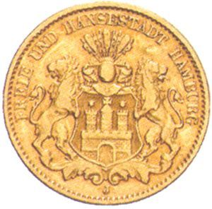 Hamburg J 209 - 10 Mk. Wappen (1875/88) ss Hamburg J 209 - 10 Mk. Wappen (1875/88) ss