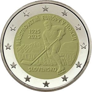 Slowakei 2 € 2025 Slowakei 2 € 2025 "100 J. Eishockey-EM"