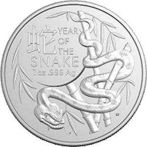 Australien "Jahr der Schlange" Royal Mint Mint 1 Unze 2025