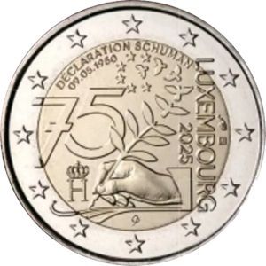 2025 Luxemburg 2 € 2025 Luxemburg 2 € "Schumann-Erklärung" - März
