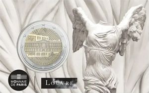 Frankreich 2 € 2025 "Louvre" in Coincard Nike von Samothrake