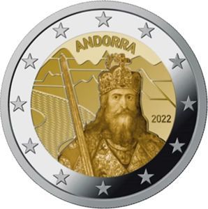 Andorra 2 € 2022 Karl der Große Coincard Andorra 2 € 2022 Karl der Große Coincard