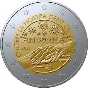 Andorra 2 € 2021 Senioren Coincard Andorra 2 € 2021 Senioren Coincard