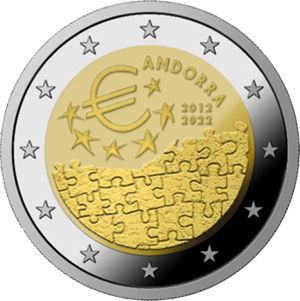 Andorra 2 € 2022 Währung Coincard Andorra 2 € 2022 Währung Coincard