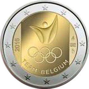 Belgien 2 € 2016 "Olympiade Rio" Pol. Platte