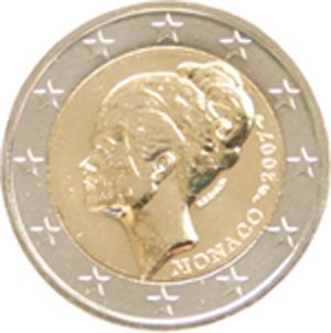 Monako 2 € 2007 Gracia Patricia Monako 2 € 2007 Gracia Patricia