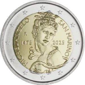 2025 San Marino 2 € 2025 San Marino 2 € "Michelangelo" - Anfang Juli