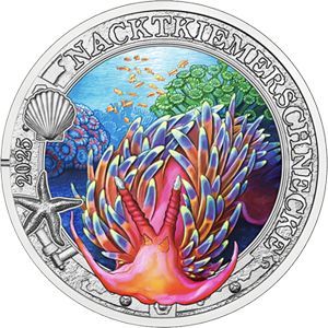 Österreich 3 € Meereswelten (11) 2025 Nacktkiemerschnecke Österreich 3 € Meereswelten (11) 2025 Nacktkiemerschnecke