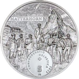 Schweiz 5 sfr. 2025 "Matterhorn" Silber PP