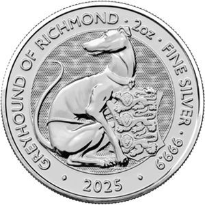 Großbritannien Tudor Beasts (7) "Greyhound" 2025 (2 Unzen)