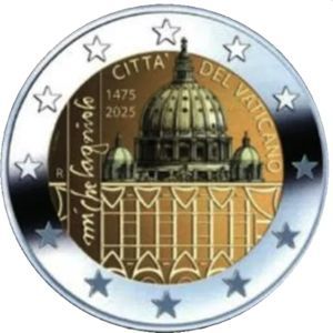2025 Vatikan 2 € "550. Geb. Michelangelo" Stgl. - Herbst