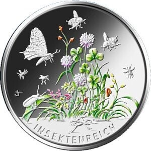 BRD 5 € Wunderwelt Insekten (1) - Insektenreich Pol. Platte BRD 5 € Wunderwelt Insekten (1) - Insektenreich Pol. Platte