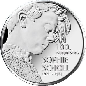BRD 20 € 2021 "Sophie Scholl" Pol. Platte